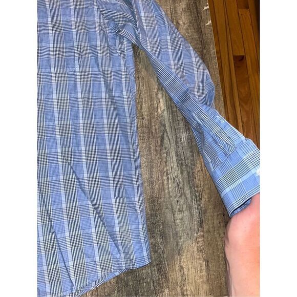 Burberry of london MADE IN USA COTTON BLUE BUTTON UP DRESS SHIRT 16-34 - Picture 4 of 5